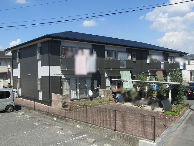   岡山市中区　アパート屋根外壁塗装工事とシーリング打ち替え工事